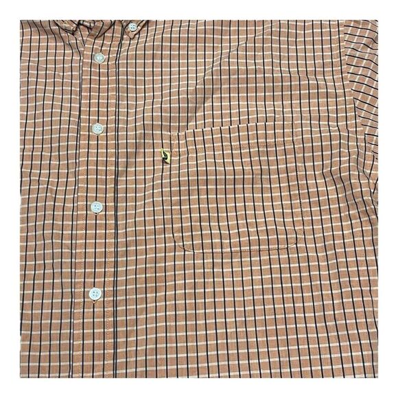 Duck Head Orange Blue Gators CLemson Plaid Short Sleeve Button Down Shirt XL - Picture 2 of 5